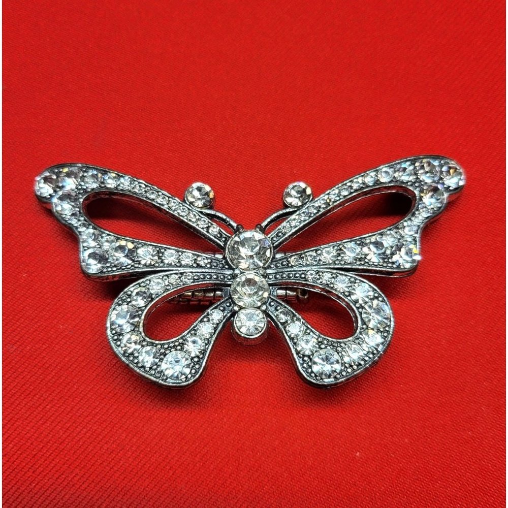 Large Crystal Butterfly Stretch Ring - Picture 1 of 12